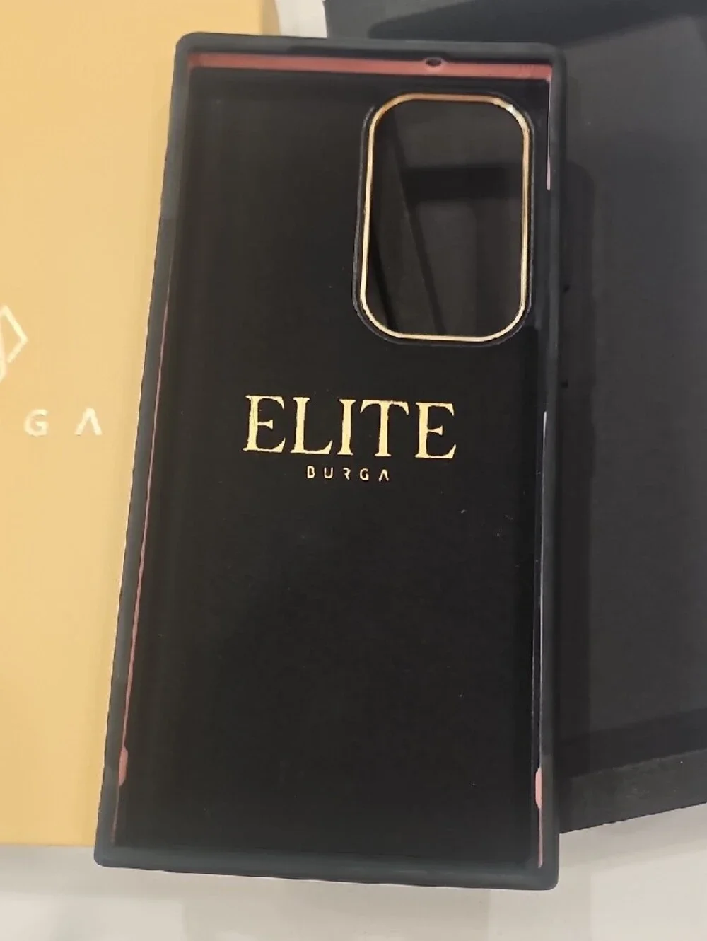 Burga Black Reaper's Touch Elite Dark Phone Case with Gold Trim
